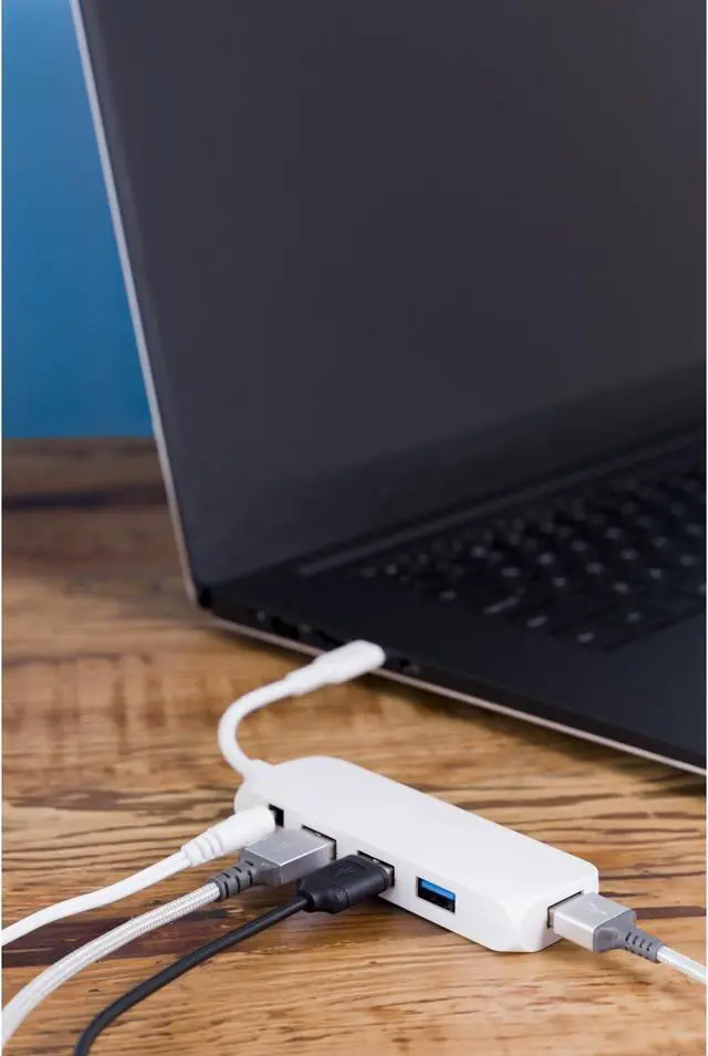 Alt view image 4 of 4 - Ativa® 4-Port USB-C 3.0 Hub, White, 41508