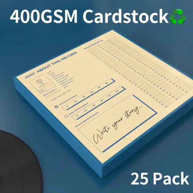 Alt view image 3 of 5 - HumminGuru 12 Inch Album Jackets, 400GSM Cardboard Vinyl Record Jacket, Blank Cardboard Jacket for Replacing Album Cover & Record Cover, Heavy LP Vinyl Covers 5LB/25Pack (Record Jackets, 12")