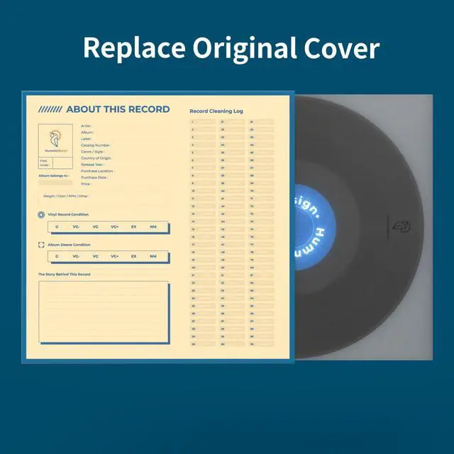 Alt view image 2 of 5 - HumminGuru 12 Inch Album Jackets, 400GSM Cardboard Vinyl Record Jacket, Blank Cardboard Jacket for Replacing Album Cover & Record Cover, Heavy LP Vinyl Covers 5LB/25Pack (Record Jackets, 12")