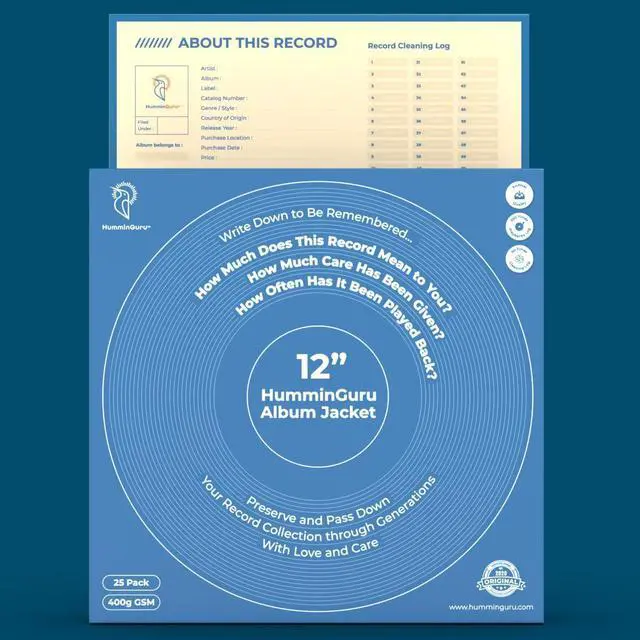 Alt view image 4 of 5 - HumminGuru 12 Inch Album Jackets, 400GSM Cardboard Vinyl Record Jacket, Blank Cardboard Jacket for Replacing Album Cover & Record Cover, Heavy LP Vinyl Covers 5LB/25Pack (Record Jackets, 12")