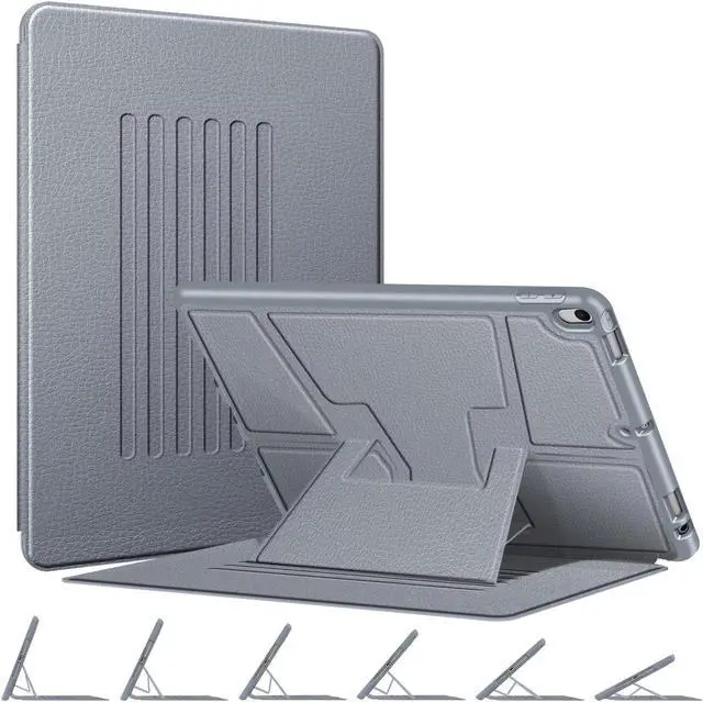 Main image of Fintie Magnetic Stand Case for iPad Air 10.5" (3rd Generation) 2019 / iPad Pro 10.5" 2017, Multi-Angle Viewing Rugged Soft TPU Back Cover with Pencil Holder, Auto Wake/Sleep, Cloudy Blue