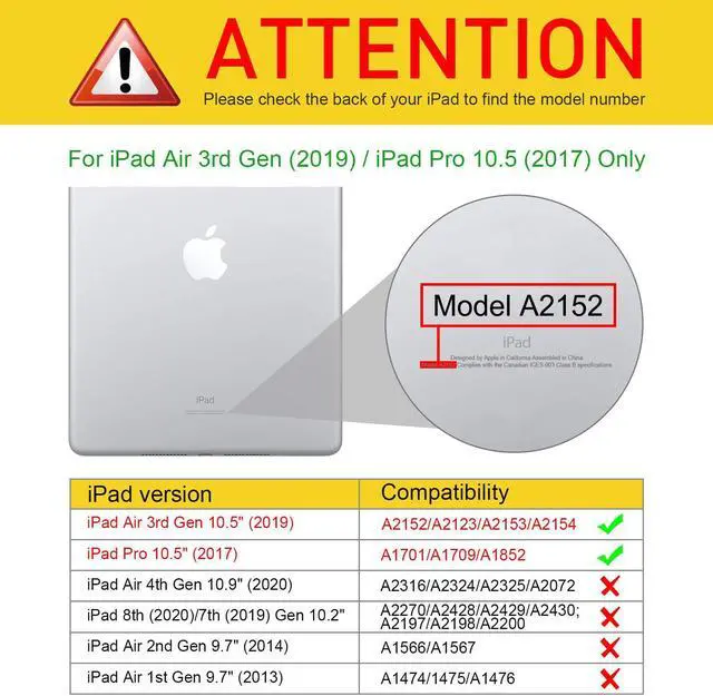 Alt view image 2 of 5 - Fintie Magnetic Stand Case for iPad Air 10.5" (3rd Generation) 2019 / iPad Pro 10.5" 2017, Multi-Angle Viewing Rugged Soft TPU Back Cover with Pencil Holder, Auto Wake/Sleep, Cloudy Blue