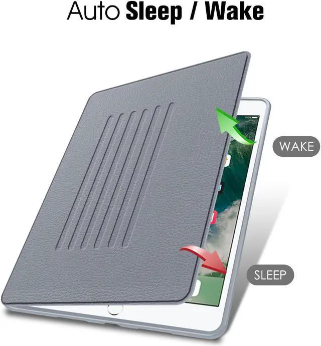 Alt view image 3 of 5 - Fintie Magnetic Stand Case for iPad Air 10.5" (3rd Generation) 2019 / iPad Pro 10.5" 2017, Multi-Angle Viewing Rugged Soft TPU Back Cover with Pencil Holder, Auto Wake/Sleep, Cloudy Blue