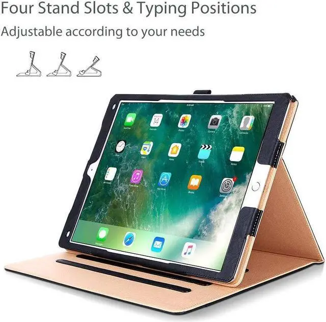 Alt view image 3 of 5 - ProCase Classy Stand Folio Case Bundle with Matte Screen Protector for iPad Pro 12.9 Inch 2nd Gen / 1st Gen 2017 2015