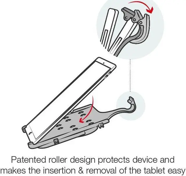 Alt view image 5 of 5 - RAM MOUNTS EZ-Roll'r Cradle for Apple iPad Mini 6 RAM-HOL-AP36U Compatible with RAM B 1" and C 1.5" Size Round Ball Bases