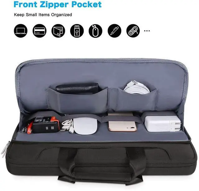 Alt view image 3 of 5 - MOSISO 360 Protective Laptop Shoulder Bag Compatible with MacBook Air 15 M4 A3241 M3 A3114 M2 A2941/Pro 16 inch M4 M3 M2 M1, 15-15.6 inch Notebook,Matching Color Sleeve with Belt, Black