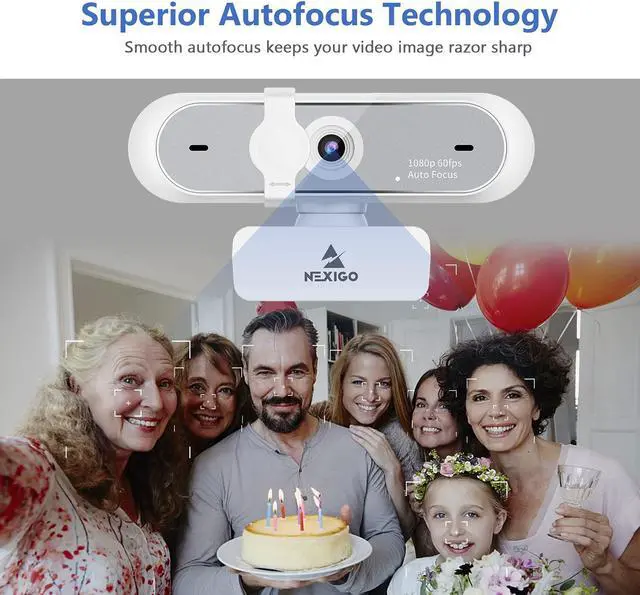 Alt view image 4 of 5 - NexiGo 1080P Webcam Kits, N660P (Gen 2) 1080P 60FPS Webcam with Software Control, Dual Microphone & Cover, Autofocus, Lightweight Mini Tripod, for OBS/Zoom/Skype/FaceTime/Teams/Twitch