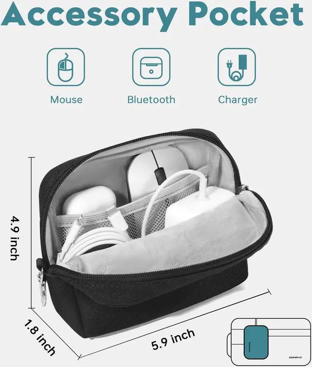 Alt view image 5 of 5 - Omnpak for 13.6 inch MacBook Air Case Sleeve Compatible with MacBook Air 13.6 M4/M3/M2/M1,MacBook Pro 13-14 inch,Recycled PET Laptop Carrying Case with Handle and Accessory Pocket