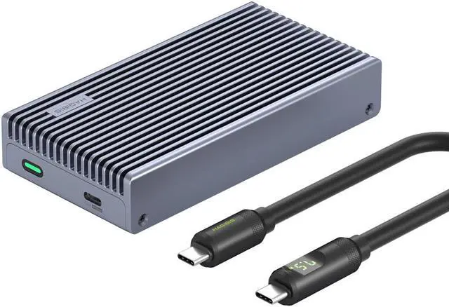 Main image of Hagibis 40Gbps M.2 NVMe Enclosure, USB4 SSD Enclosure with LED Display USB4 Cable, PCIe3.0x4 Aluminum USB C External Solid State Drive Case, B&M+M Key 2230/2242/2260/2280 for Thunderbolt 5/4/3