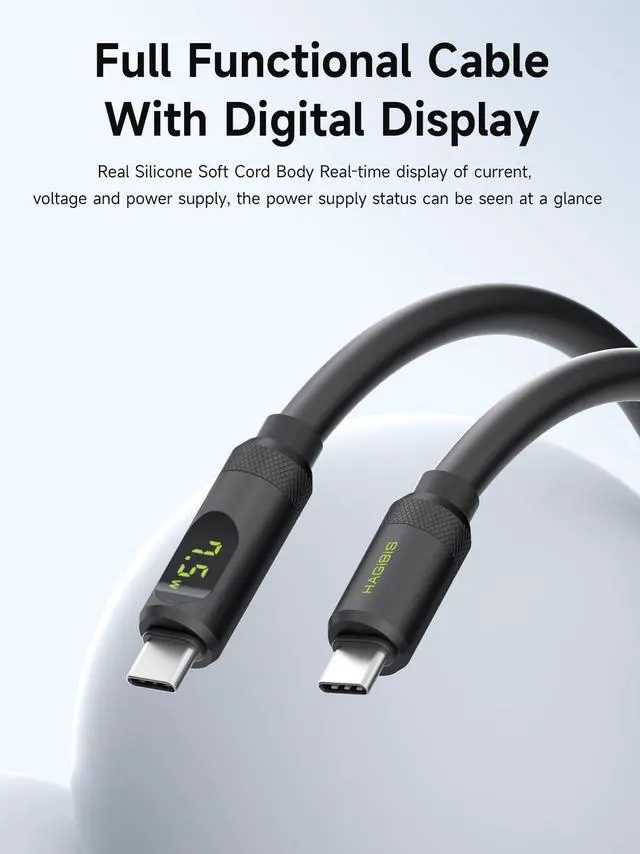 Alt view image 4 of 5 - Hagibis 40Gbps M.2 NVMe Enclosure, USB4 SSD Enclosure with LED Display USB4 Cable, PCIe3.0x4 Aluminum USB C External Solid State Drive Case, B&M+M Key 2230/2242/2260/2280 for Thunderbolt 5/4/3