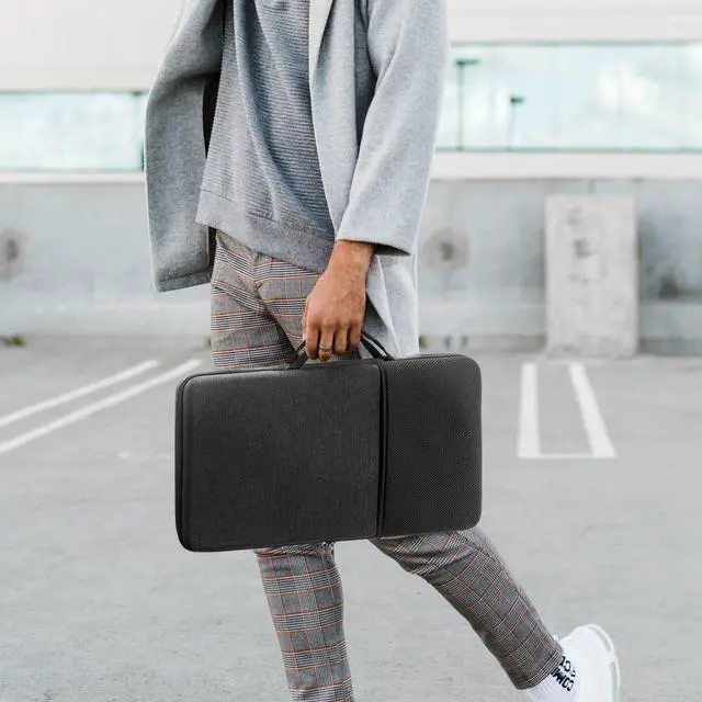 Alt view image 5 of 5 - Geekria Hard Shell Travel Carrying Keyboard Case, Compatible with Microsoft Ergonomic/Ergonomic Desktop/ 3ra00022 Keyboard (LXM-00004), Ergonomic Keyboard and Mouse Combo Case (Dark Grey)