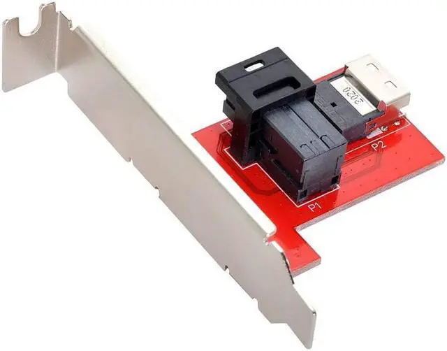 Alt view image 2 of 5 - xiwai PCI-Express 4.0 Slimline SAS SFF-8654 to HD SFF-8643 PCBA Female Adapter with Bracket