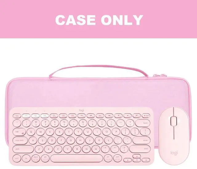 Alt view image 4 of 5 - co2CREA Hard Case Compatible with Logitech Pebble 2 Combo K380 K380s Pebble Keys 2 + M350 Wireless Keyboard and Pebble Mouse Combo (Rose)