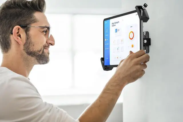 Alt view image 2 of 5 - CTA Tablet Wall Mount Holder - Universal Security Tablet Mount for Poles & Walls - for iPad 10th Gen 10.9 - iPad 7/8/9 Gen - iPad Pro 1/2/3/4/5 - iPad Air 3 & 4 and More 8" -12.9 Tablets