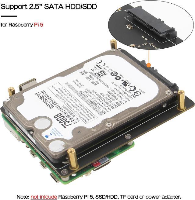 Alt view image 2 of 5 - Geekworm X1100 2.5" SATA HDD/SSD Shield for Raspberry Pi 5 Computer(Not Inclde Raspberry Pi)