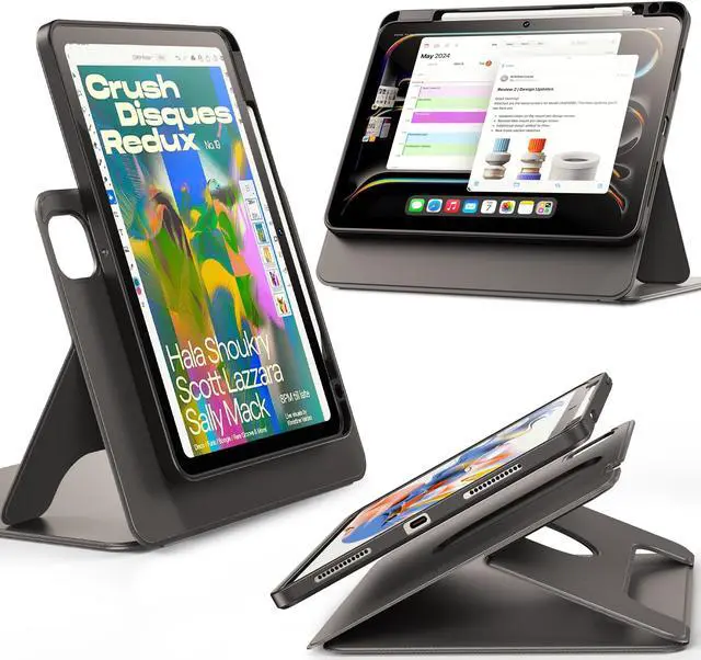 Main image of INFILAND for iPad Pro 11 inch case(4th / 3rd Generation) 2022/2021, Removable Magnetic Cover, Vertical/Horizontal Adjustable Stand, Enhanced Viewing, Multiple Angles, Space Gray