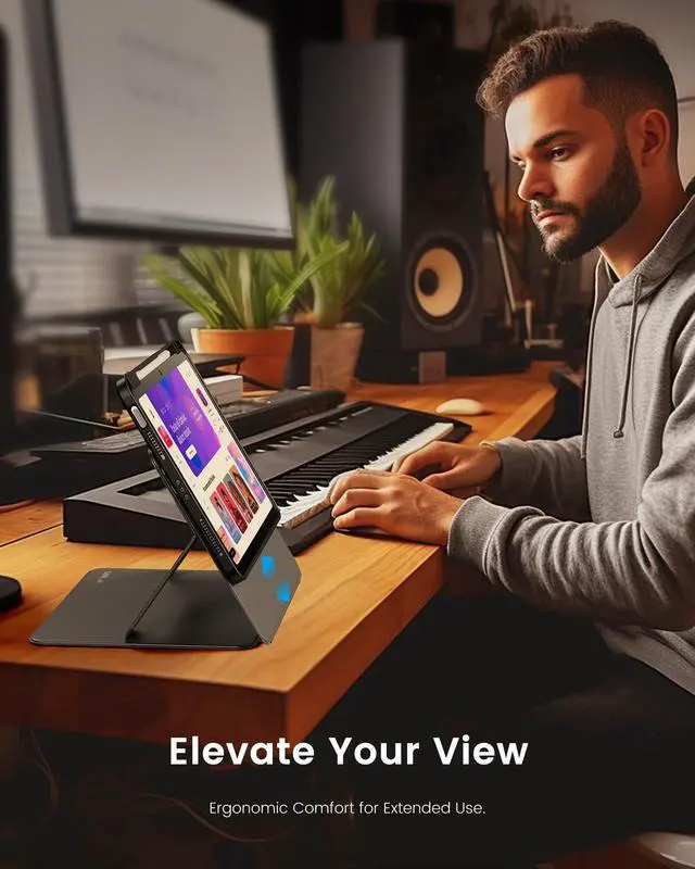 Alt view image 5 of 5 - INFILAND for iPad Pro 11 inch case(4th / 3rd Generation) 2022/2021, Removable Magnetic Cover, Vertical/Horizontal Adjustable Stand, Enhanced Viewing, Multiple Angles, Space Gray