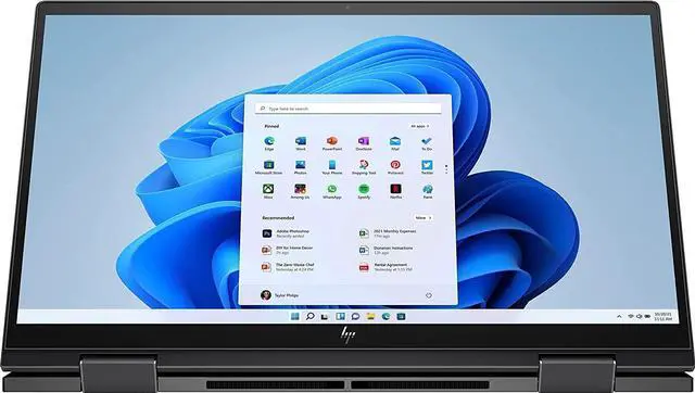 Alt view image 5 of 5 - HP Envy x360 2-in-1 15.6" FHD Touchscreen Laptop, AMD Ryzen 5 5625U, 8GB RAM 256GB SSD, Wi-Fi, Bluetooth, HDMI, Webcam, Backlit Keyboard, Windows 11 Home, Nightfall Black