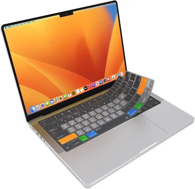 Main image of JCPal MacOS Shortcut Guide Keyboard Cover for Apple MacBook Pro 14 inch and MacBook Pro 16 inch (M1-M4 Models) and MacBook Air 13 inch and MacBook Air 15 inch (M2-M4 Models) (US-Layout)