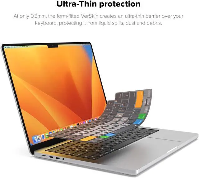 Alt view image 3 of 5 - JCPal MacOS Shortcut Guide Keyboard Cover for Apple MacBook Pro 14 inch and MacBook Pro 16 inch (M1-M4 Models) and MacBook Air 13 inch and MacBook Air 15 inch (M2-M4 Models) (US-Layout)