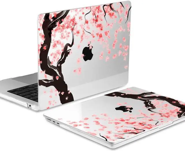 Alt view image 5 of 5 - Batianda Compatible with New MacBook Air 13 inch Case 2025 2024 2022 M4/M3/M2 Chip Model A3240/A3113/A2681, Plastic Clear Hardshell Keyboard Cover & USB-C OTG Adapter, Cherry Blossoms