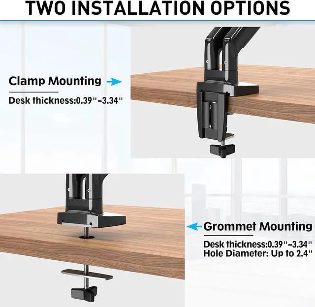 Alt view image 5 of 5 - MOUNTUP Ultrawide Dual Monitor Desk Mount& 3 Monitor Stand Bundle