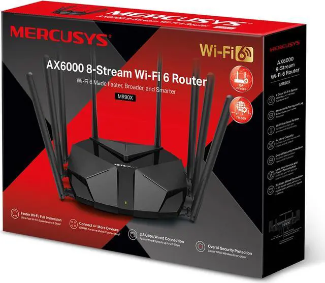 Alt view image 3 of 5 - TP-LINK MR90X AX6000 8-Stream Wi-Fi 6 Router, Up to 6 Gbps, MU-MIMO, OFDMA,WPA3