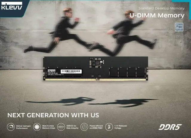 Alt view image 2 of 5 - KLEVV DDR5 16GB (1x16GB) 5600MHz CL46 1.1V UDIMM Desktop Ram Memory SK Hynix Chip (KD5AGUA80-56G460A)