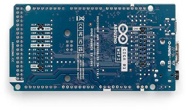 Alt view image 4 of 5 - Arduino Giga R1 WiFi [ABX00063]  High-Performance Microcontroller with Dual-Core ARM Cortex-M7 & M4, Wi-Fi, Bluetooth, and Advanced I/O for IoT & Edge Computing