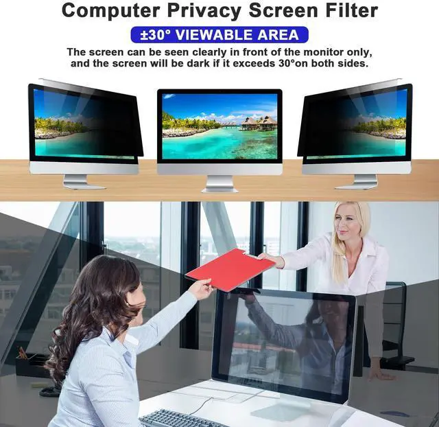 Main image of Hanging Computer Privacy Screen Protector for 23, 23.6, 23.8, 24 Inches for 16:9 16:10 Widescreen Monitor, Blue Light Blocking Screen Protector Computer Privacy Screen Filter Panel Hanging Type, Eye P