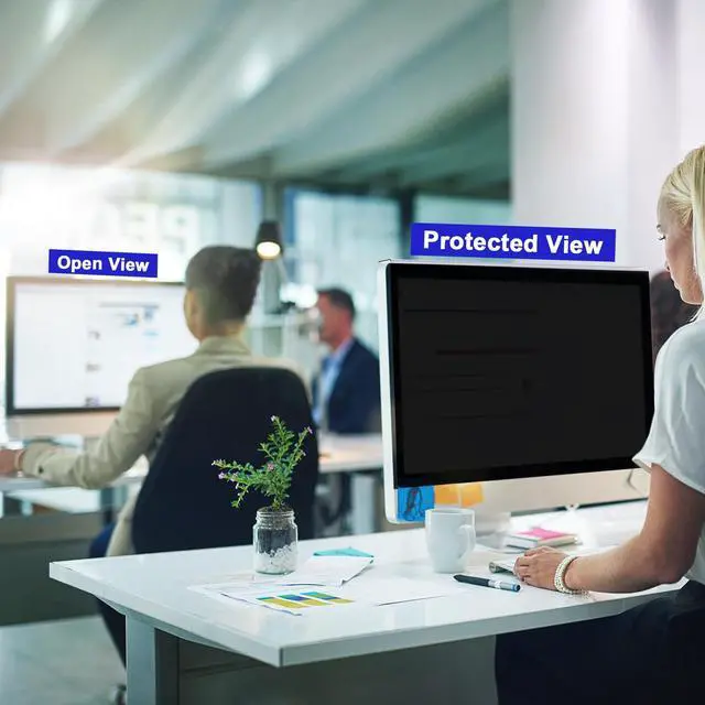 Alt view image 4 of 4 - Hanging Computer Privacy Screen Protector for 23, 23.6, 23.8, 24 Inches for 16:9 16:10 Widescreen Monitor, Blue Light Blocking Screen Protector Computer Privacy Screen Filter Panel Hanging Type, Eye P