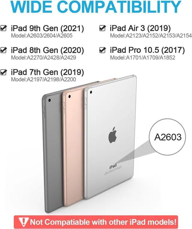 Alt view image 2 of 5 - Keyboard Case for iPad 9/8/7th Gen 10.2,Case with Keyboard ipad 10.2 inch,Keyboard for iPad 9th Gen,Detachable Bluetooth Keyboard for iPad 10.2 ,iPad keyboard Case 9th Gen with Pencil Holder,Black-L