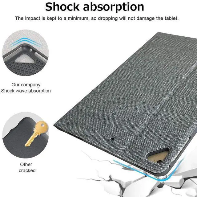 Alt view image 5 of 5 - aMZCaSE for iPad Pro 9.7 Inch Case with Keyboard for iPad 6th Generation(2018),for iPad 5th Generation(2017),for iPad Air 2/1 Case with Keyboard with Wireless Detachable Bluetooth Keyboard,Grey