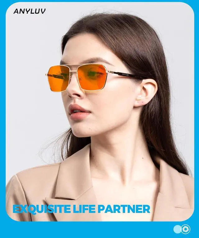 Alt view image 2 of 5 - ANYLUV Blue Light Glasses Men/Women, Blue Light Blocking Glasses, Computer Screen Blocker Eyes Protection Glasses