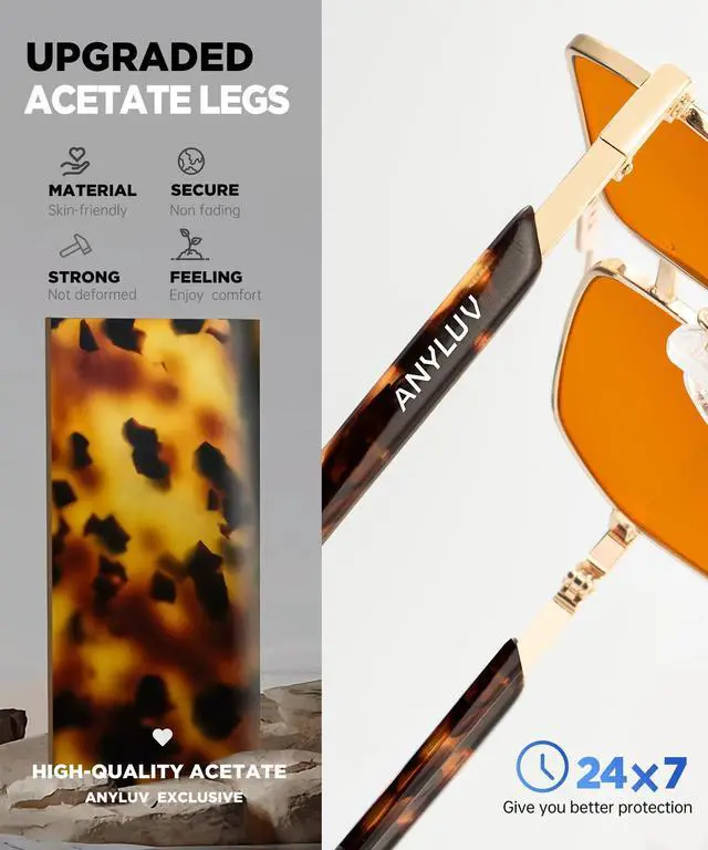 Alt view image 3 of 5 - ANYLUV Blue Light Glasses Men/Women, Blue Light Blocking Glasses, Computer Screen Blocker Eyes Protection Glasses