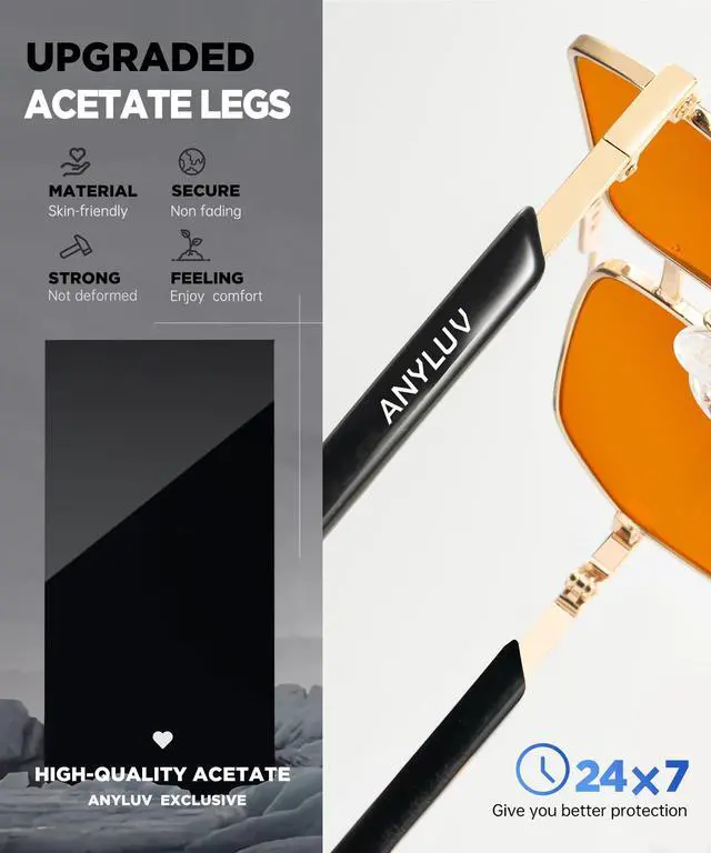 Alt view image 3 of 5 - ANYLUV Blue Light Glasses Men/Women, Blue Light Blocking Glasses, Computer Screen Blocker Eyes Protection Glasses