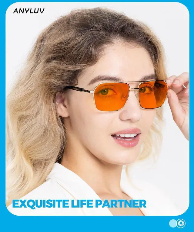 Alt view image 2 of 5 - ANYLUV Blue Light Glasses Men/Women, Blue Light Blocking Glasses, Computer Screen Blocker Eyes Protection Glasses