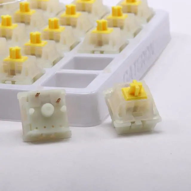 Alt view image 3 of 5 - Gateron Milky Yellow Pro Switches Linear Pre lubed 5 Pin Switches for Mx Mechanical Gaming Keyboard (110 PCS)