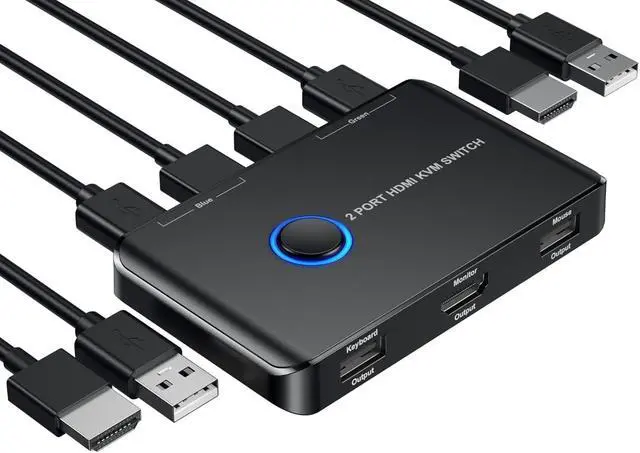 Main image of Generic KVM Switch, Giimake KVM Switch HDMI,USB KVM Switch for 2 Computers Sharing One HD Monitor and Keyboard Mouse