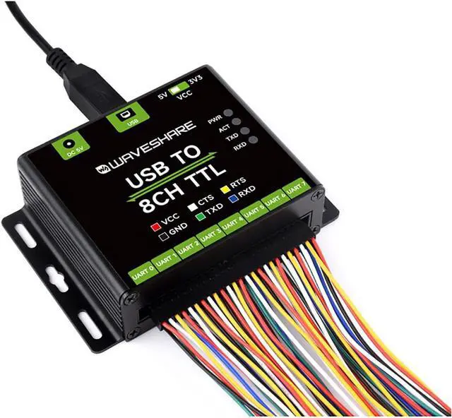 Alt view image 4 of 5 - Coolwell Industrial USB to 8CH TTL (UART) Converter USB to UART USB to TTL Adapter Multi Protection Circuits Multi Systems Support