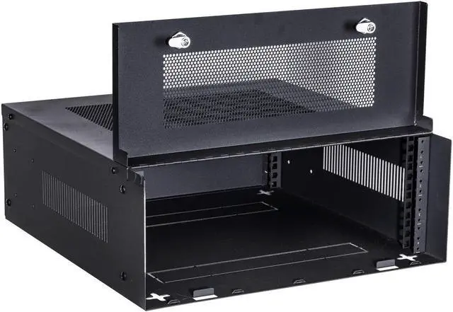Main image of Kenuco 4U Heavy Duty 16 Gauge Steel DVR Security Lockbox with Swing Open Top (19'' x 13.4'' x 7'' 4U)