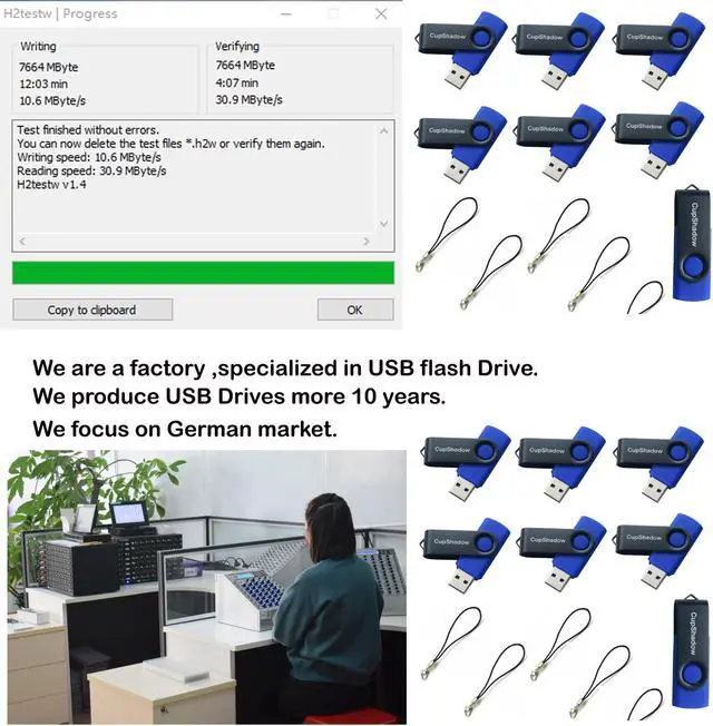 Alt view image 3 of 4 - lcwamy 8GB USB Flash Drive 15 Pack Bulk USB Flash Drives USB2.0 Flash Drive Bulk 8GB Thumb Drive 15 Pack Flash Drive USB Drive CupShadow USB (Blue)
