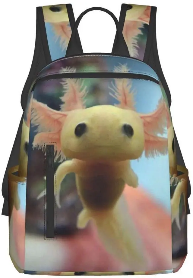 Main image of bassyil Cute Axolotl Backpack Bookbag Laptop Backpacks Multipurpose Daypack For Boys Girls School Men Women Picnic Travel Hiking