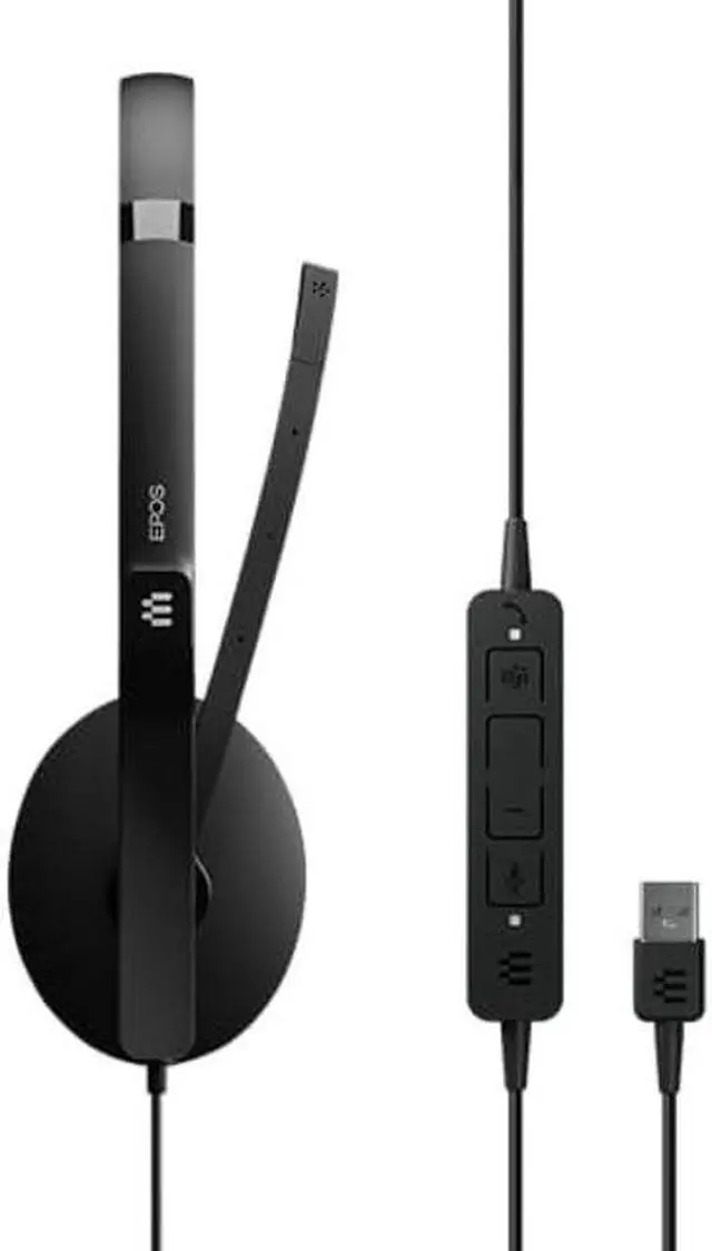 Alt view image 5 of 5 - EPOS Adapt 130T USB II - Wired, Single-Sided Headset with USB Connectivity, MS Teams Certified and UC Optimized - Superior Sound - Enhanced Comfort - Call Control - Black