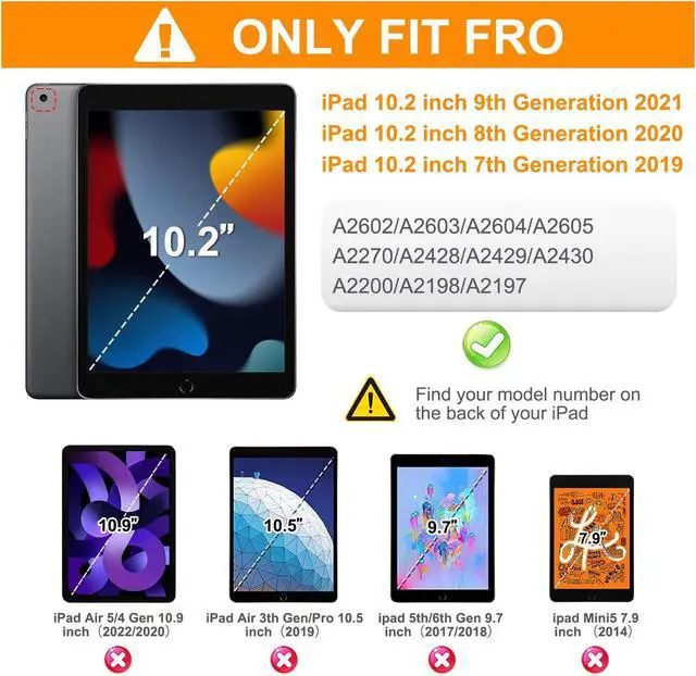 Alt view image 2 of 5 - BRAECN for iPad 9th 8th 7th Generation Case Kids, Shockproof Silicone Cover with Screen Protector, Handle Grip, Stand, Shoulder Strap, Pencil Holder, Pencil Cap Holder for iPad 10.2 Inch-Black+Grey