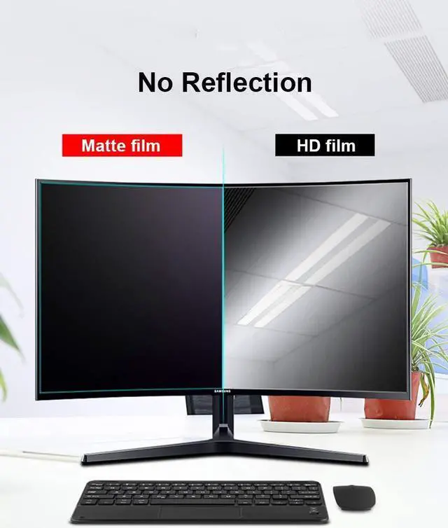 Alt view image 2 of 5 - CapriTech 32 Inch Anti Blue Light Monitor Screen Protector -Anti Glare Filter Film for Curved screen, No Air Bubbles/Relieve Eyestrain/Ultra Clear