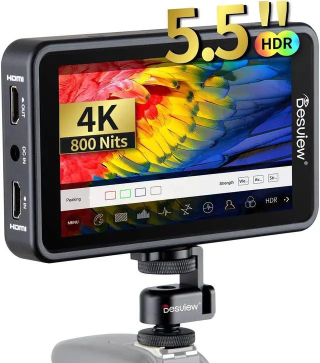 Alt view image 2 of 5 - Desview R5II Camera Field Monitor + CL60 RGB Video Lights
