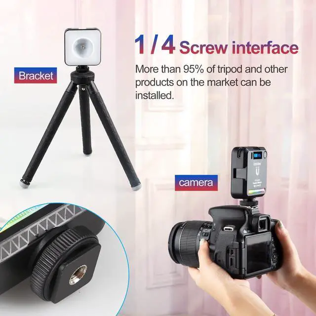 Alt view image 5 of 5 - Desview R5II Camera Field Monitor + CL60 RGB Video Lights