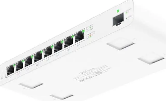 Alt view image 3 of 5 - Ubiquiti UISP-S Gigabit PoE Switch for WISP MicroPoP Applications, 8 x GbE RJ45 Ports, 1 x 1G SFP Port, Fanless Thermal Cooling, Silent Operation, White