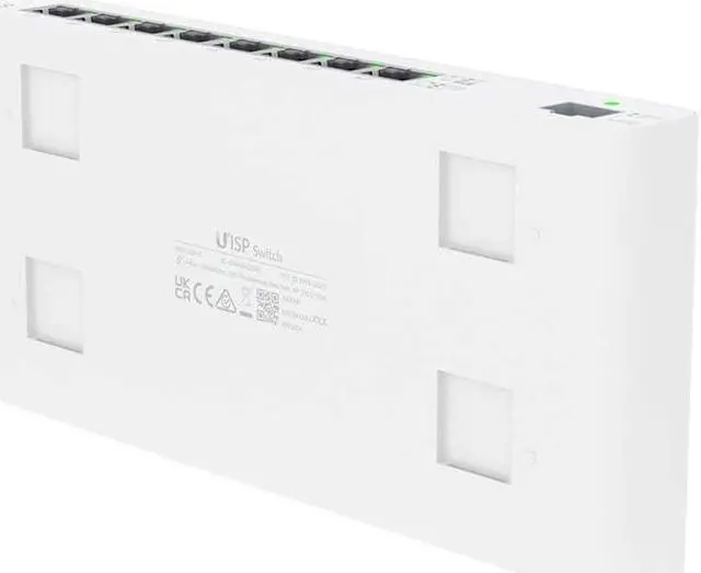 Alt view image 4 of 5 - Ubiquiti UISP-S Gigabit PoE Switch for WISP MicroPoP Applications, 8 x GbE RJ45 Ports, 1 x 1G SFP Port, Fanless Thermal Cooling, Silent Operation, White
